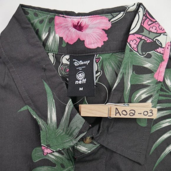 Disney x NEFF Men's Button Up Hawaiian Tropical Floral Camp Shirt Size M NWT - Picture 7 of 8